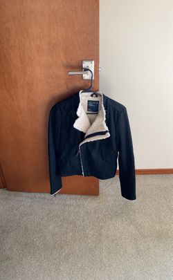 American Eagle sherpa lines Moto jacket