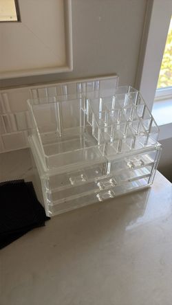 Clear Acrylic Makeup Organizer with Drawers