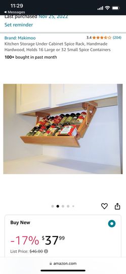 Brand New Under Cabinet Spice Rack 