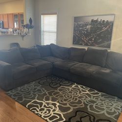 Sectional Micro Fiber Couch.  Gray