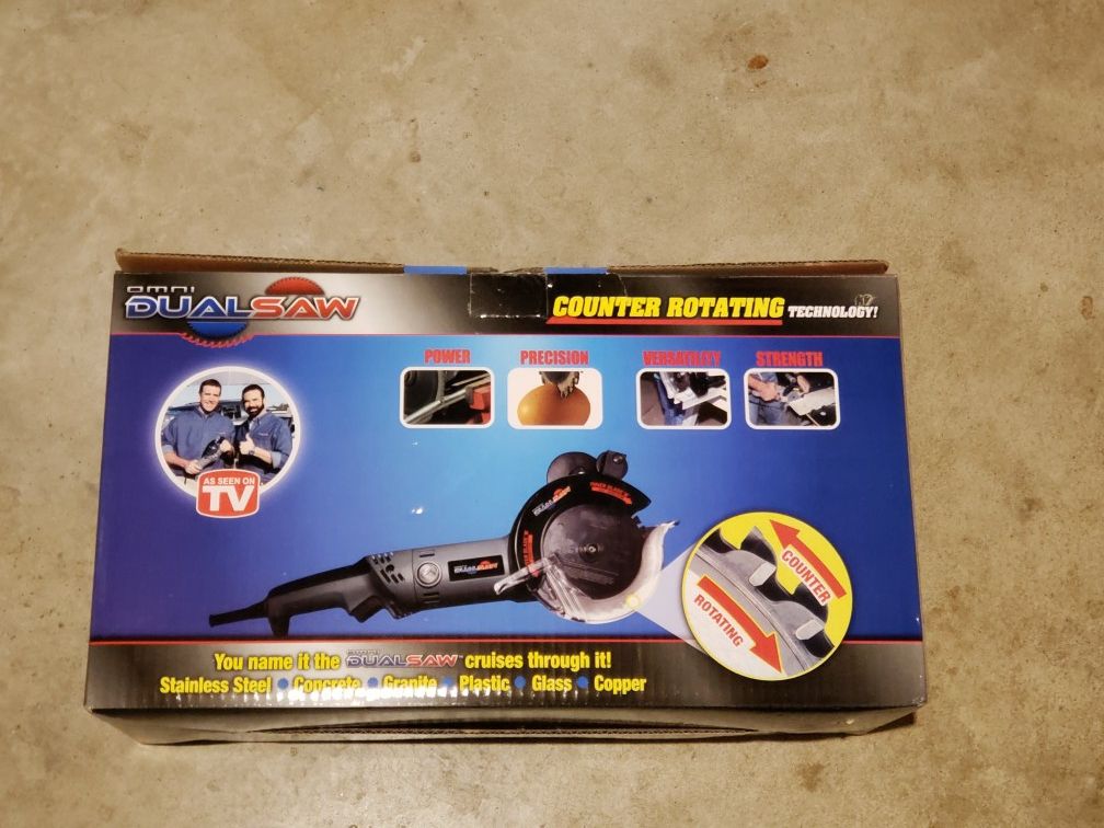 New Counter Rotating Dual Saw In Box Never Used Corded