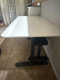White IKEA Desk
