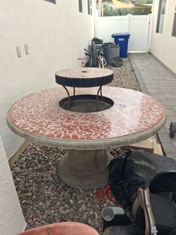 Free mosaic fireplace table