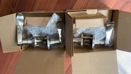 2pack Brushed Nickel Door Handles 