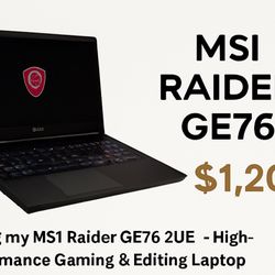 MSI Raider GE76 – RTX 4070 – 1TB SSD – Gaming Beast