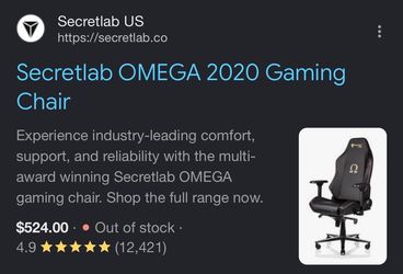 Secret OMEGA 2020 Gaming Chair