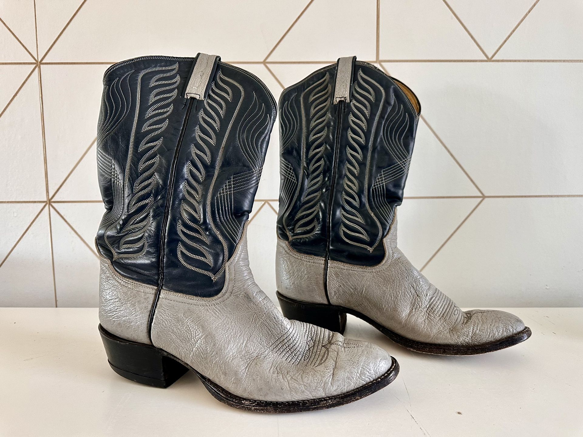 Tony Lama Vintage Cowboy Boots Mens 11.5 D
