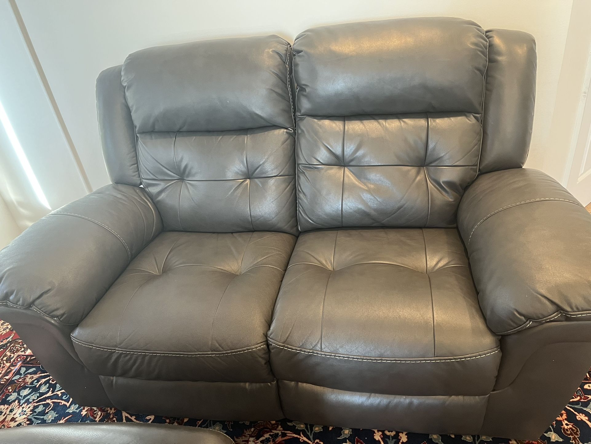 Navigator Gray Power Recliner Loveseat