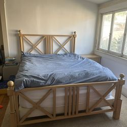 Gorgeous Drexel Studios Queen Bedframe With Nightstand 