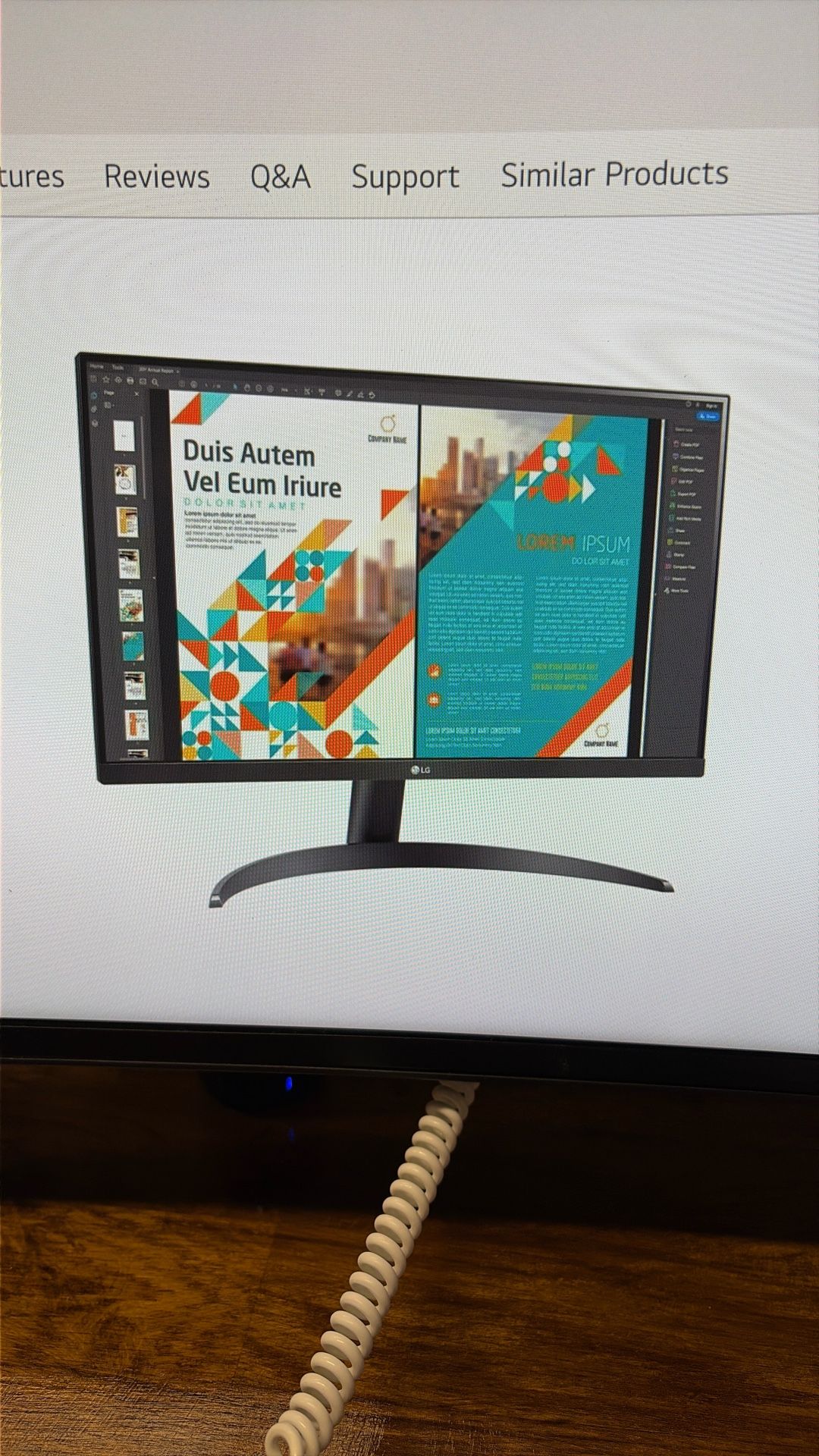 24 Inch QHD 1440P IPS HDR 10 Monitor With Freesync