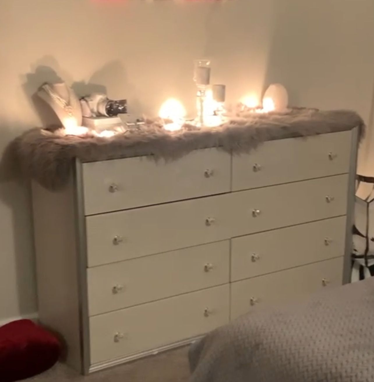 Cream vinyl Dresser