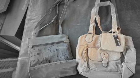 Purses, tote bags, small wallet/ clear pouch, lunch bag, and bookbag