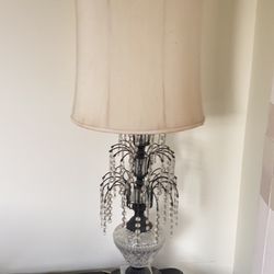 Vintage Crystal Marble Table Lamp