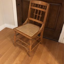 Antique caned chair