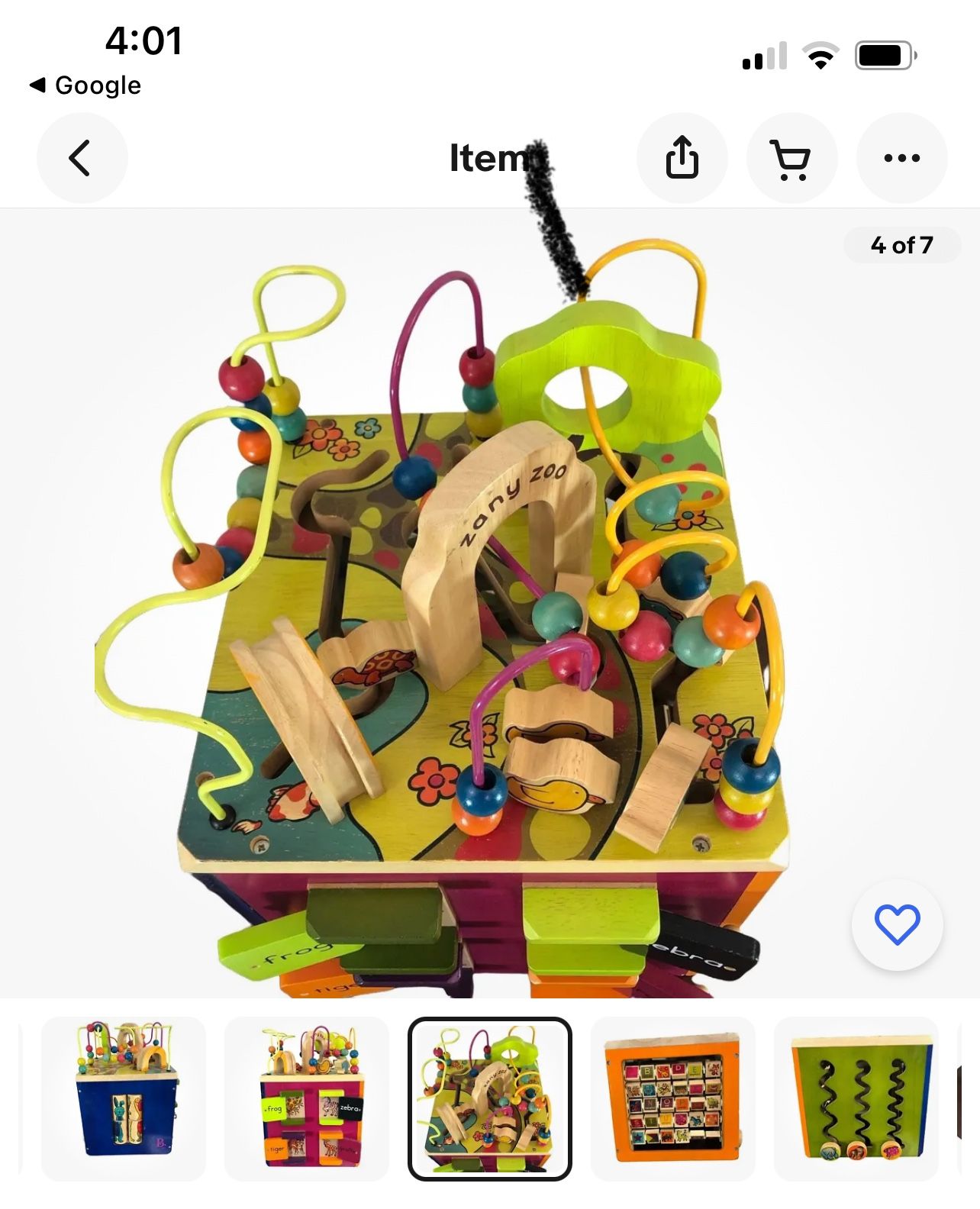 Battat Wooden Cube Activity Center for Baby