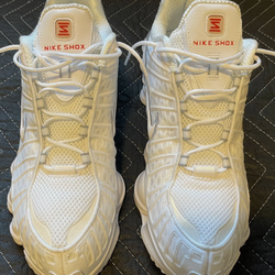 Brand New!!! Nike Shox TL Shoes White Metallic Silver AV3595-100 Men's Sizes