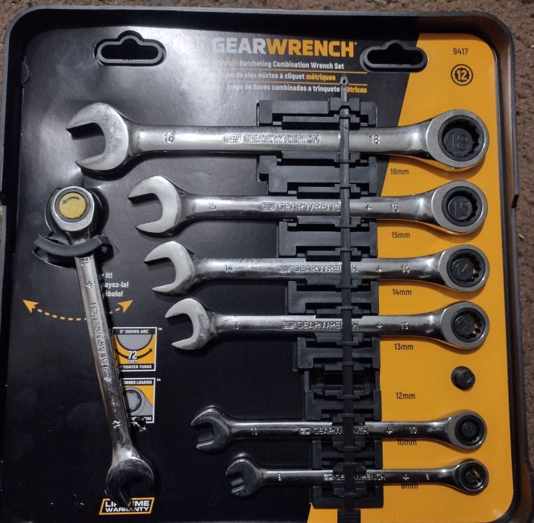Gear wrench Metric Wrench Ratchet Set 