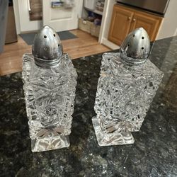 Crystal Salt And Pepper Shakers