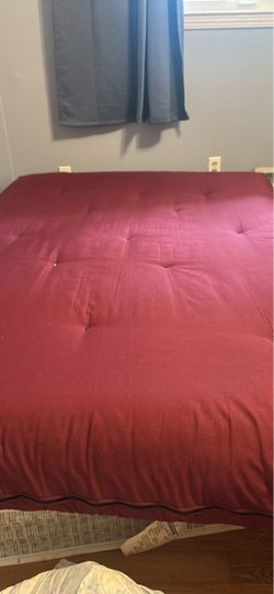 Burgundy Tufted Futon Mattress