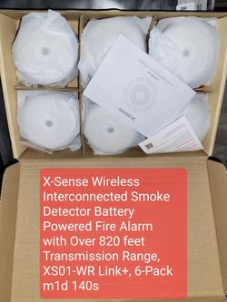 X - Sense Wireless Interconnected Smoke Detector Battery Powered Fire &KoA