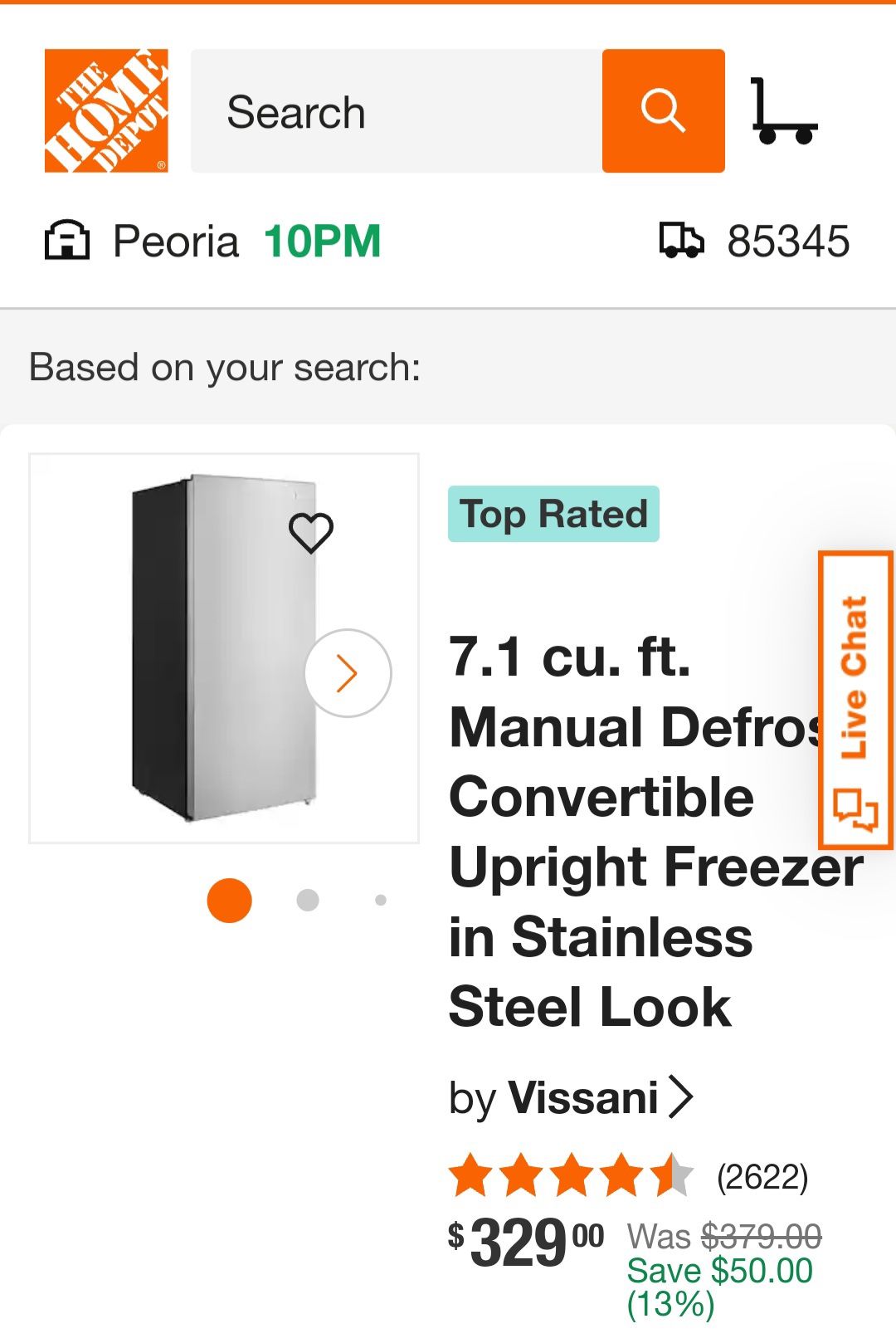 7.1 manual defrost, convertible, upright freezer