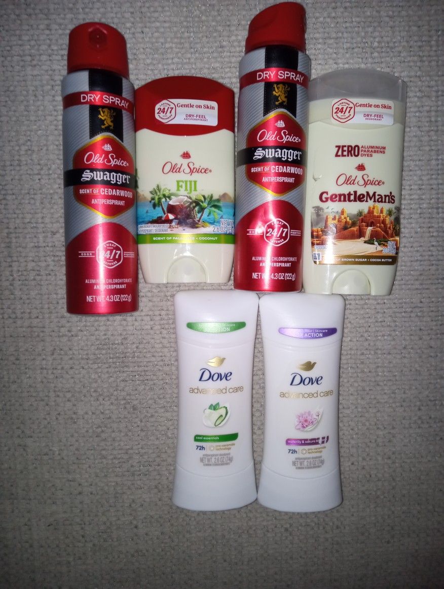 OLD SPICE AND DOVE DEODORANT 