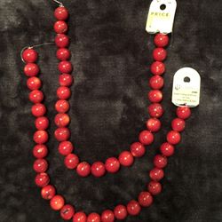 Beads/Red Coral & Carnelian