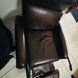 Dark brown leather Recliner  Chair