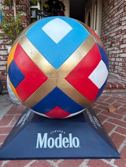 Big Modelo Soccer Ball Display "La Cerveza del Fútbol"