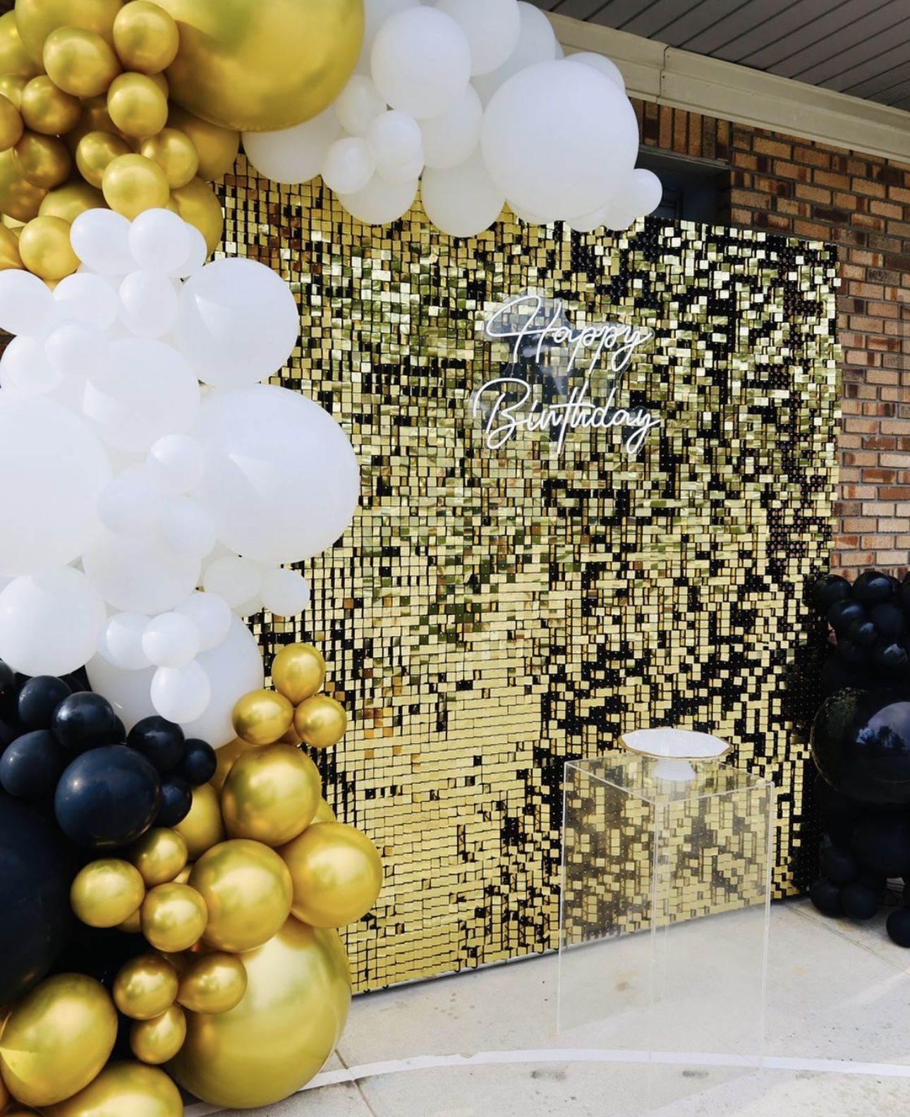 Gold Sequin Wall Backdrop 8x8ft