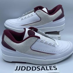Nike Air Jordan 2 Retro Low Cherrywood White DV9956-103 Men’s Size 9 NEW   