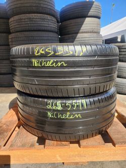 265 55R 19 MICHELIN PILOT SPORT TIRES 2655519 USED TIRES (PAIR) MOUNT BALANCE INCLUDED