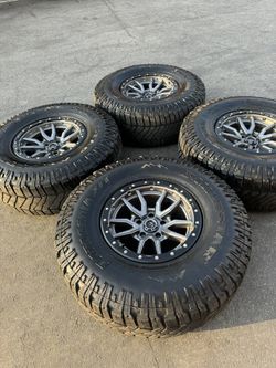 Jeep 17” Fuel Rebel Wheels With 37” Milestar Patagonia X/T Tires Off-Road Rims Rines