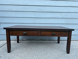 Solid wood dark coffee table