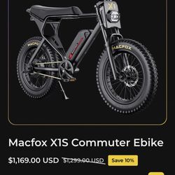 Macfox X1S Commuter Ebike