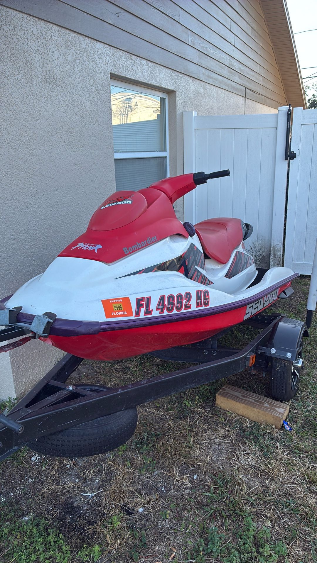 1995 Sea-Doo just redid the carburetors had no time for it