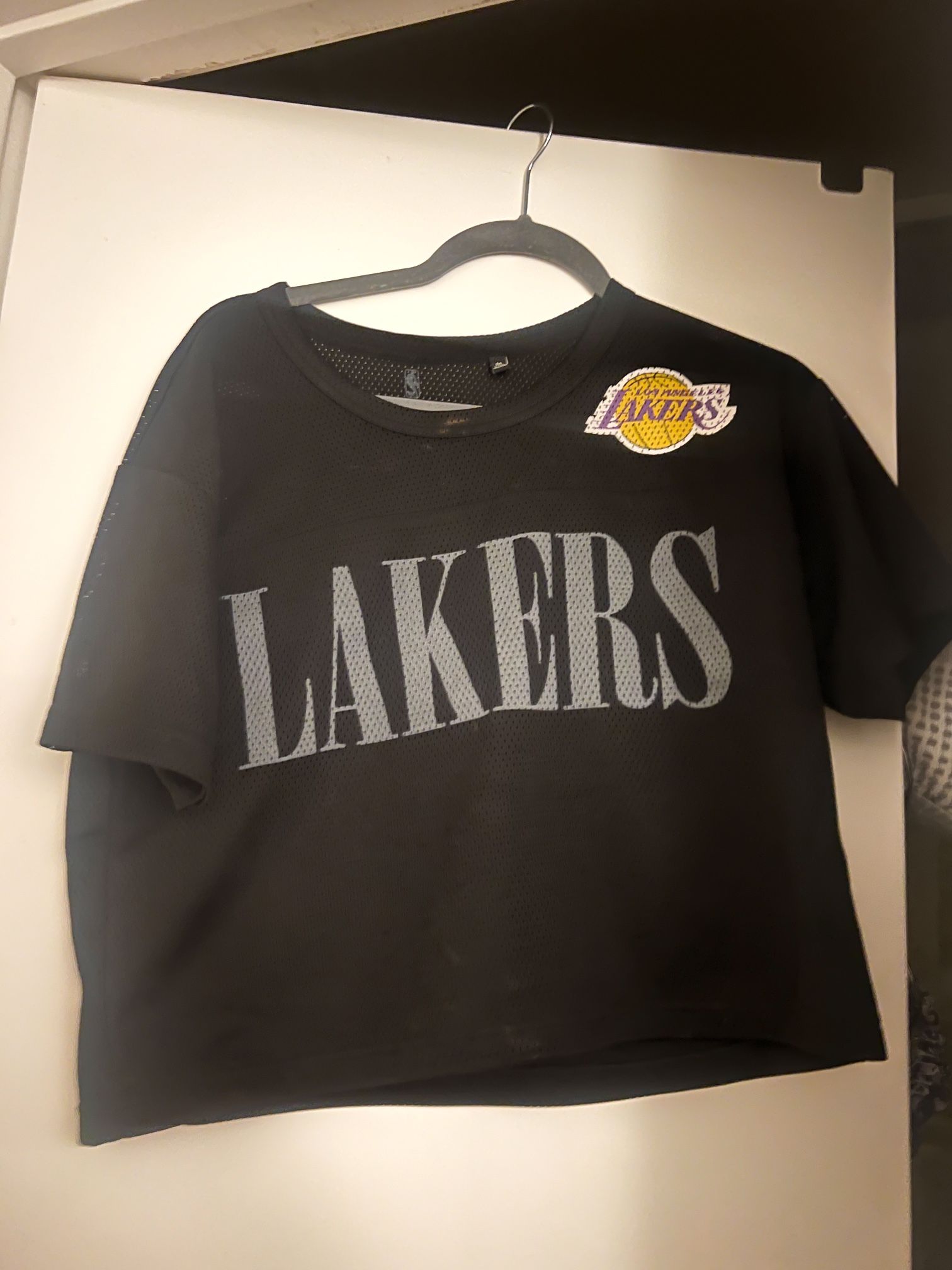 Los Angeles Lakers Women’s Crop Mesh Top/Jersey-Medium