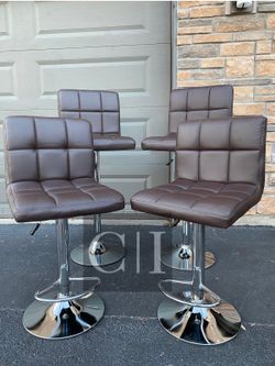 4 brand new brown bar stools