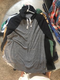 Black and grey hoodie