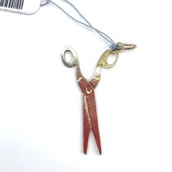10Kt Yellow Gold Flat Barber Scissors Pendant 1.30g 185620/12