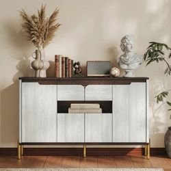 47.2" Mid-Century Sideboard with Metal Legs
