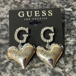 Silver Guess Earrings 