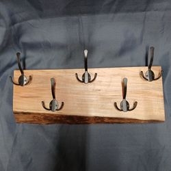 Live Edge Maple Coat Rack 