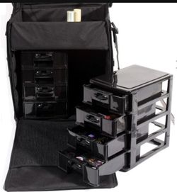 Makeup Case Professional Rolling Cosmetic Case with Drawers Travel Trolley for Makeup Enthusiasts
