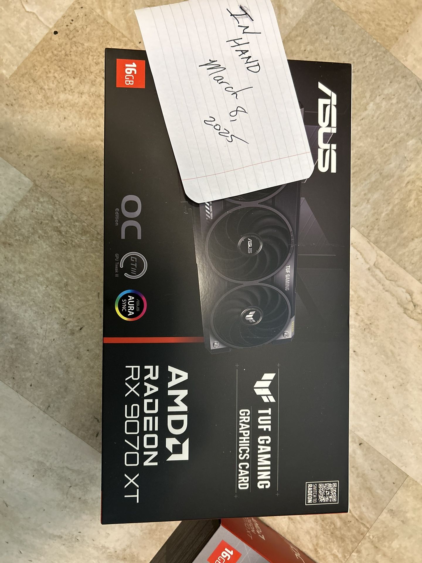 Asus Tuf 9070  Xt OC Edition Gpu graphics card