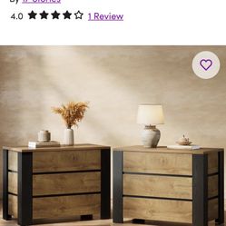 (2) Brand New, Unused Large nightstands or side tables