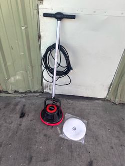 XtremepowerUS Commercial Corded 10 in. 1800 RPM Floor Cleaner Scrubber Polisher Burnisher with Holder and Polish Pad