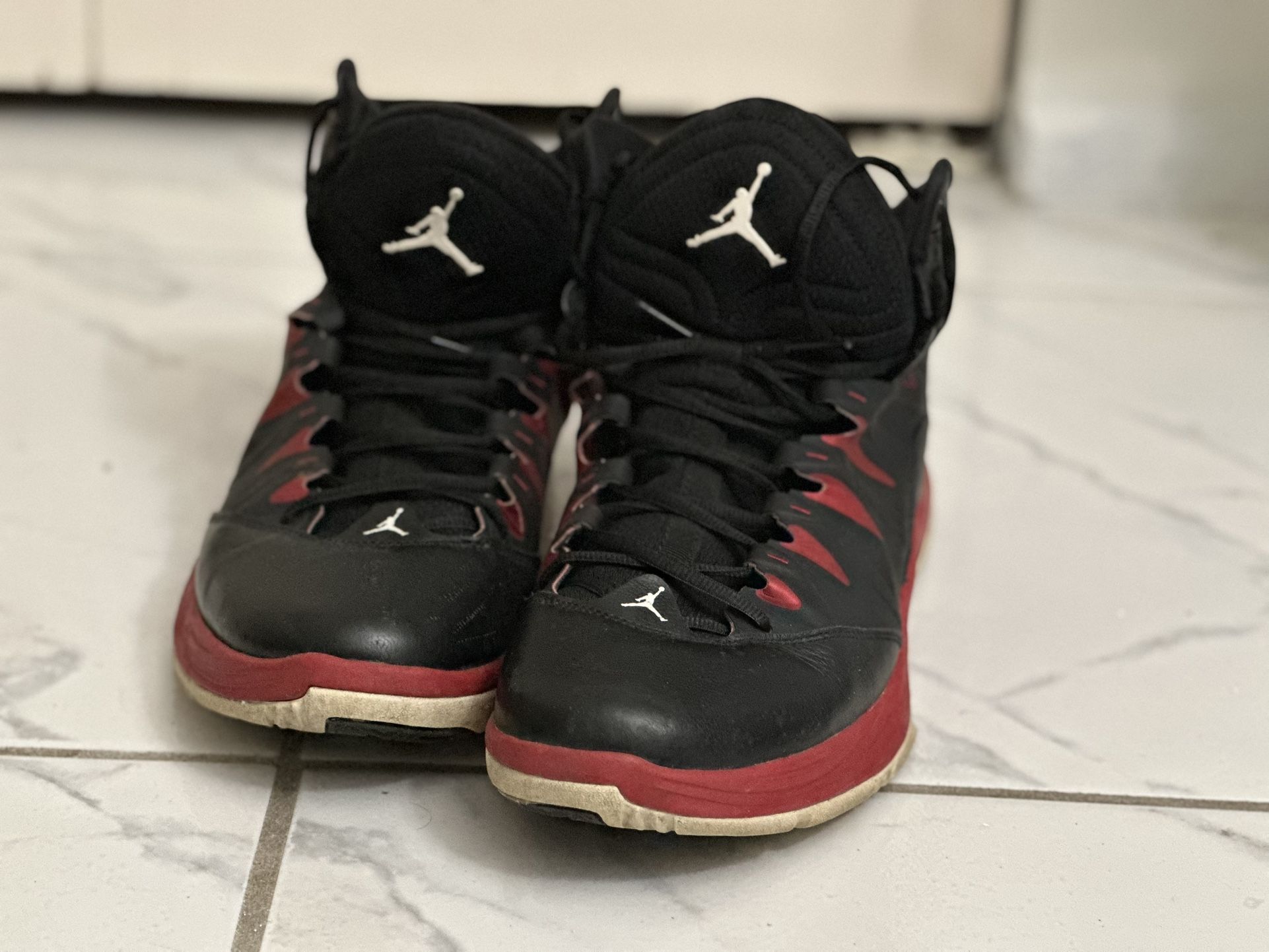 Size 13 Nike Jordan Prime Fly Black Jim Red Basketball Sneakers