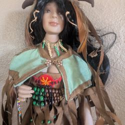  DUCK HOUSE Native Porcelain Doll