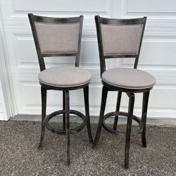 2 Upholstered Barstools - Great condition 